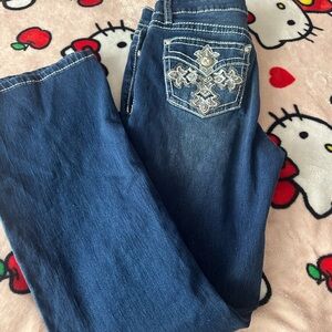 Soundgirl Dark Blue Boot Cut Jeans